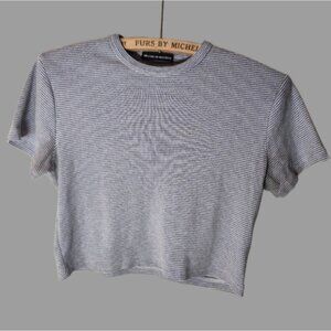 Brandy Melville 100% cotton Striped Crop‎ Women's Top